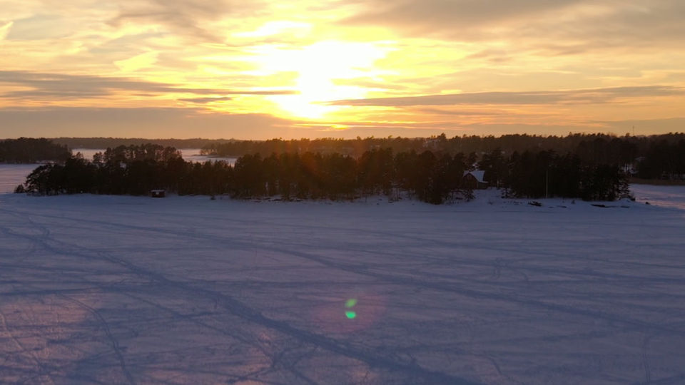 Haukilahden ranta talvella - PerDrone